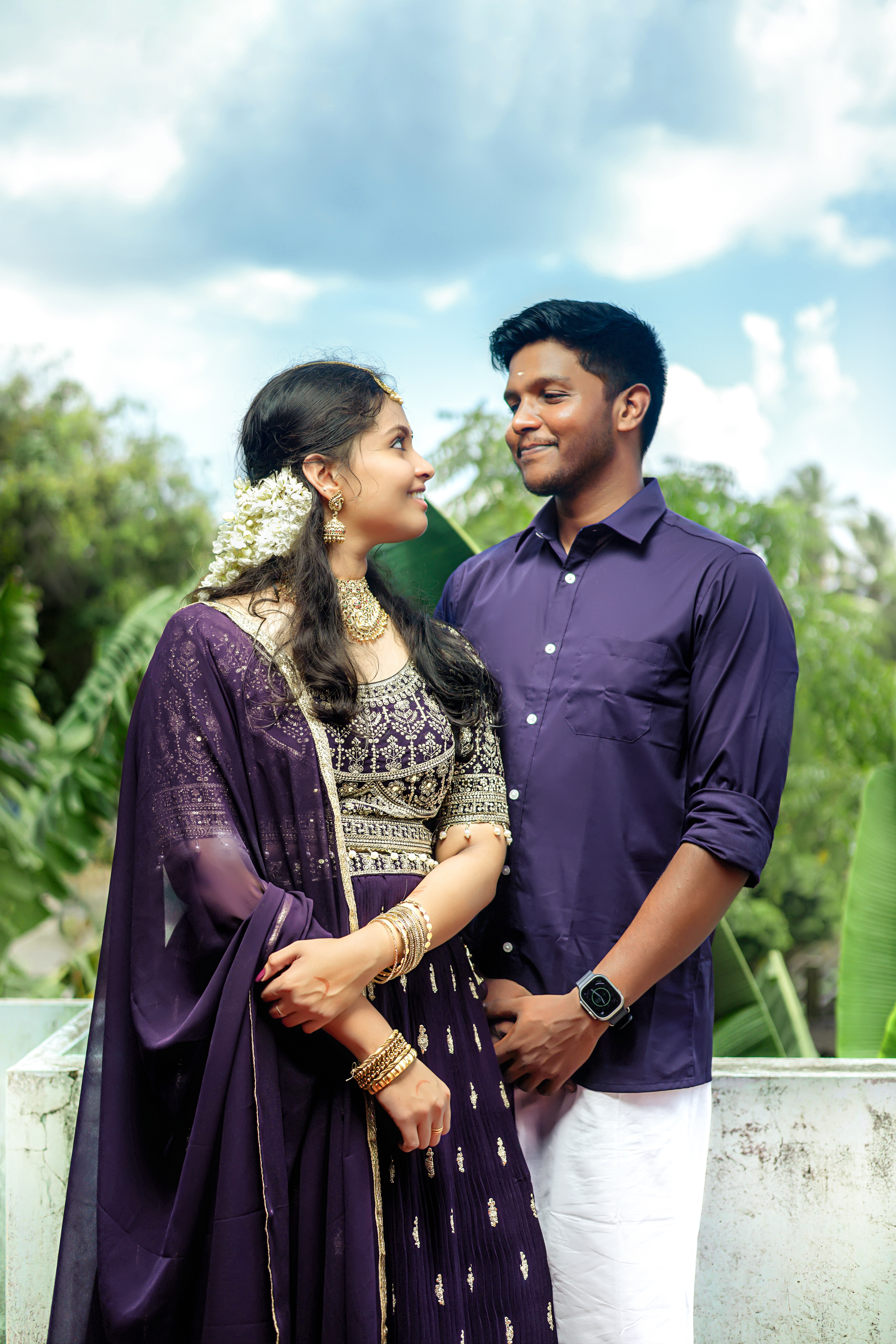 Couple laughing together